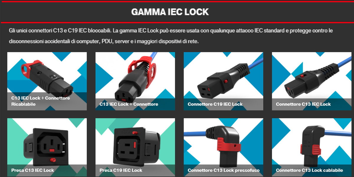 Gamma-cavi-alimentazione-IEC-Lock - Prese PDU Specialist